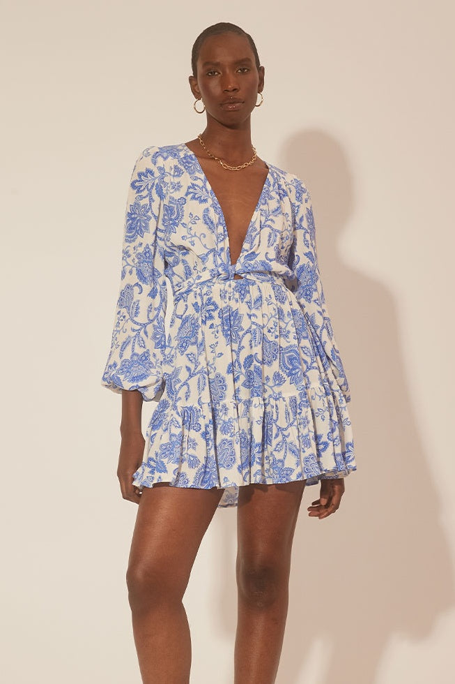 Front tie mini dress hot sale