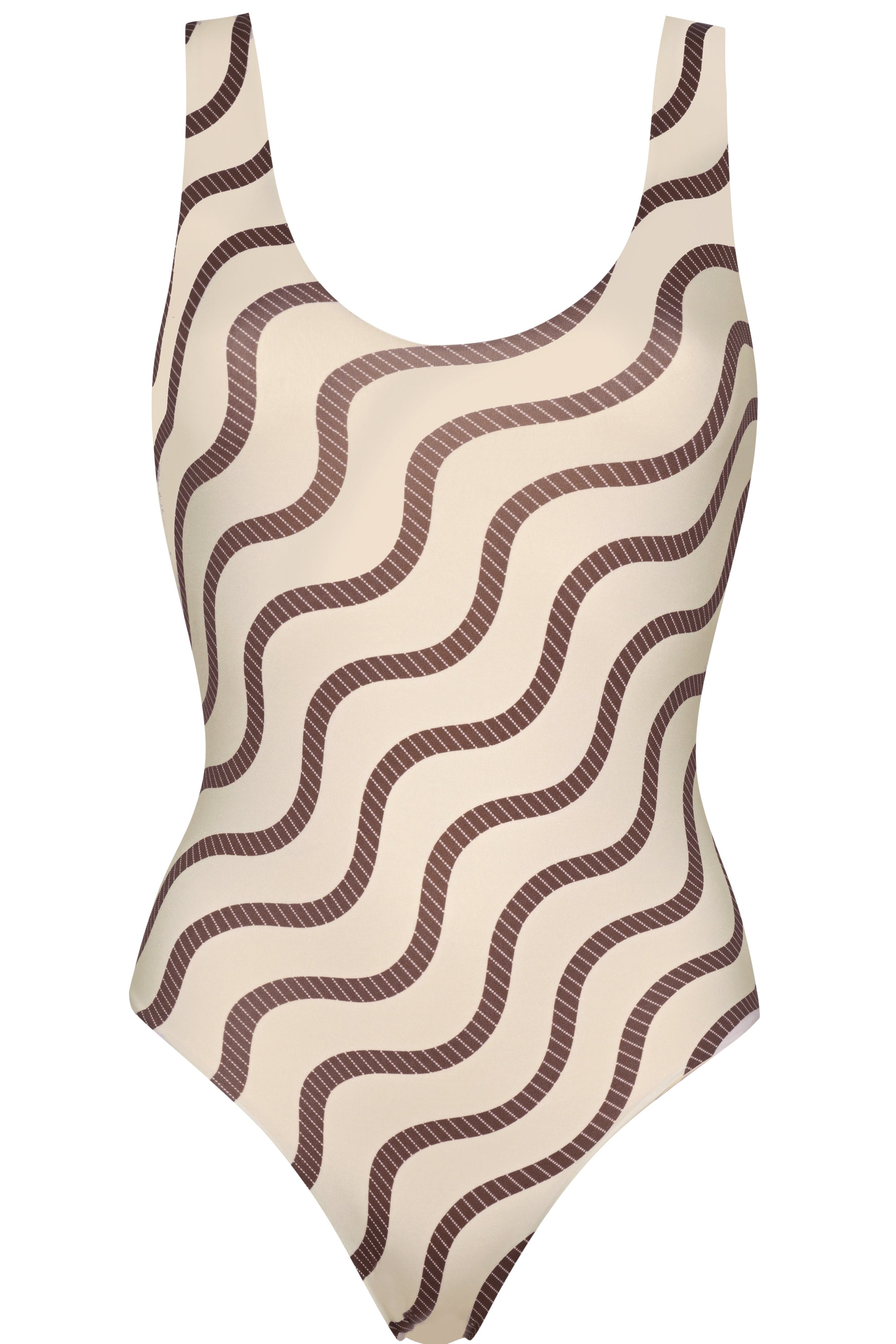 MAR - Bespoke Sand Wave Striped Swimsuit