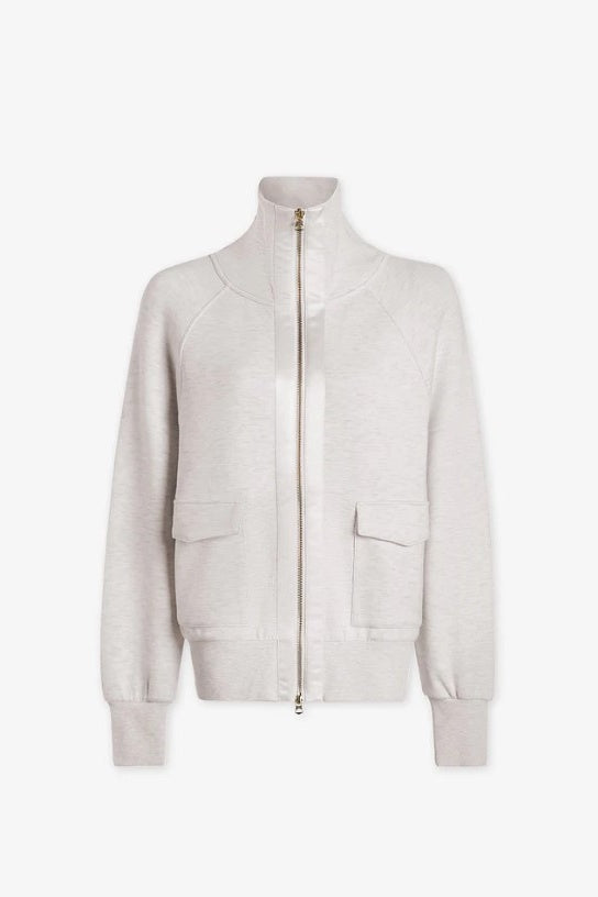 Varley Bloomwood Rib Sweat Front Zip deals Jacket Ivory Cream