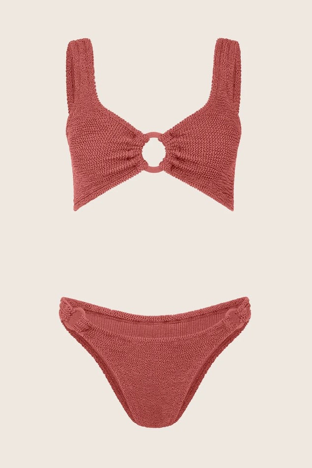 Hallie Bikini | Metallic Rosewood