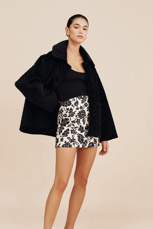 ROMEO MINI SKIRT - NOIR BLOOM