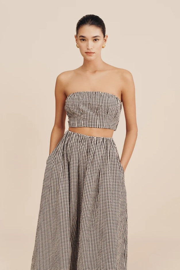 MIRA BANDEAU TOP - GINGHAM