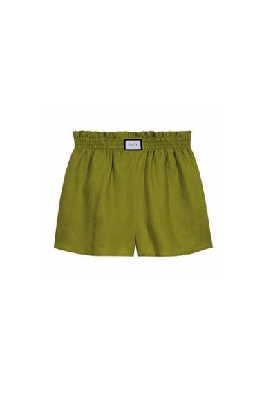 ELBA - Citrus Green Linen Short