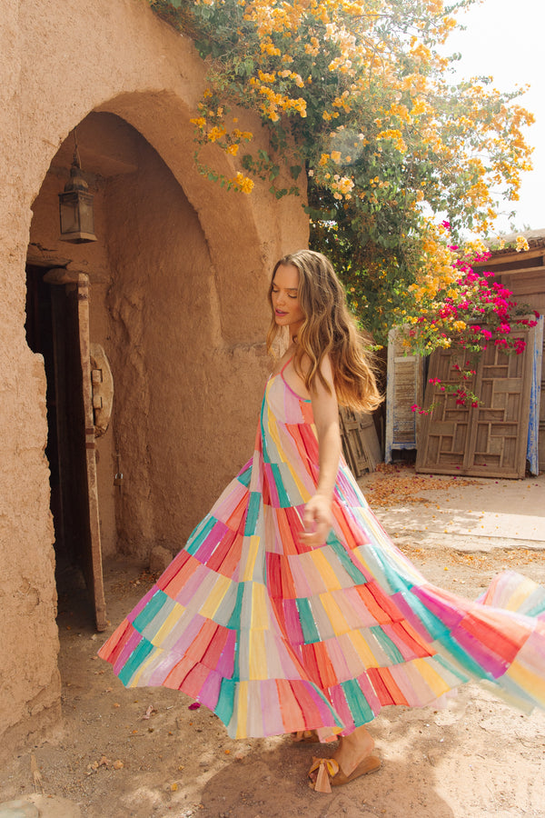 Maxi rainbow outlet dress